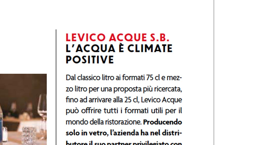 GBI-news-01 Levico Acque media - GBI la distribuzione Horeca